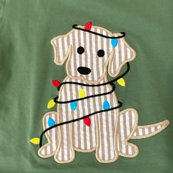 Busy Bees Smocks Christmas puppy long sleeve top, 4T 🎄 - Picture 2 of 3